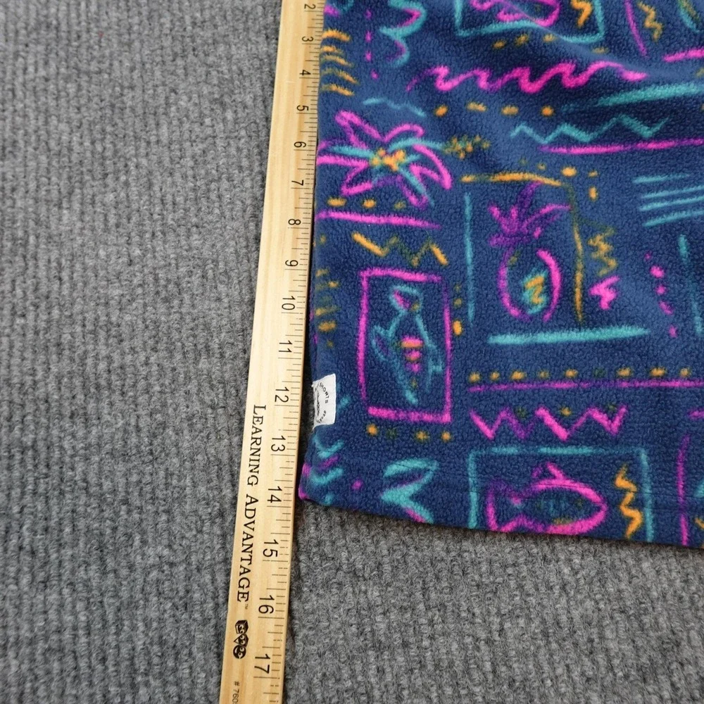 Chubbies Fleece Shorts Womens Medium Blue Tropical Geometric Print